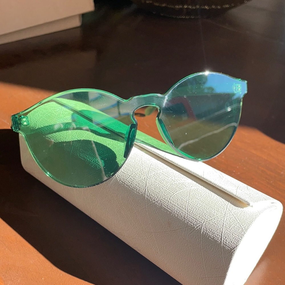 New in case green sunglasses!